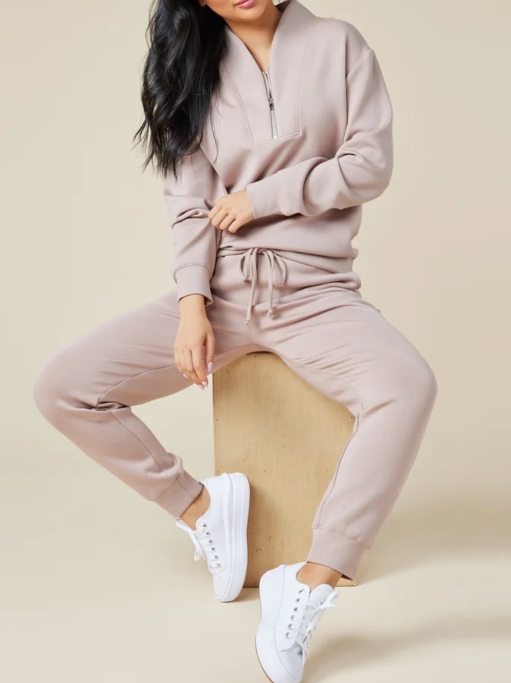 Softies Athleisure DreamTech 1/4 Zip Jogger Set